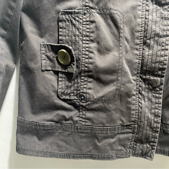 Kismet beige/grey zip snap hooded jacket women’s size M - Picture 6 of 16